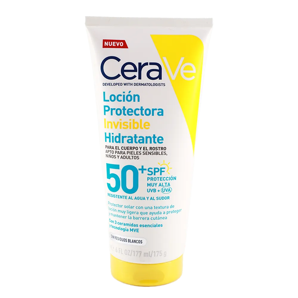 LOCION PROTECTORA INVISIBLE HIDRATANTE 50FPS 177 ML CERAVE 177 MILILI