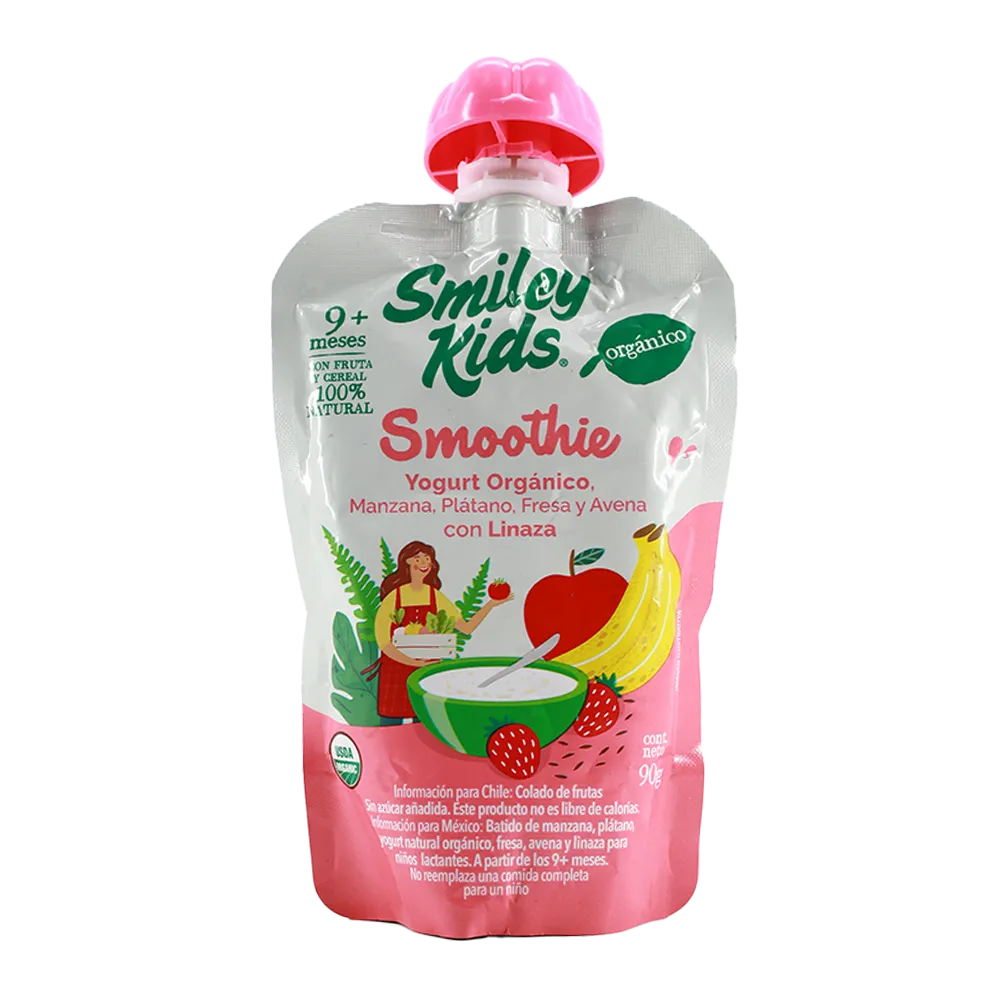 SMOOTHIE ORGANICO YOGURT SMILEY KIDS 90 GRAMOS