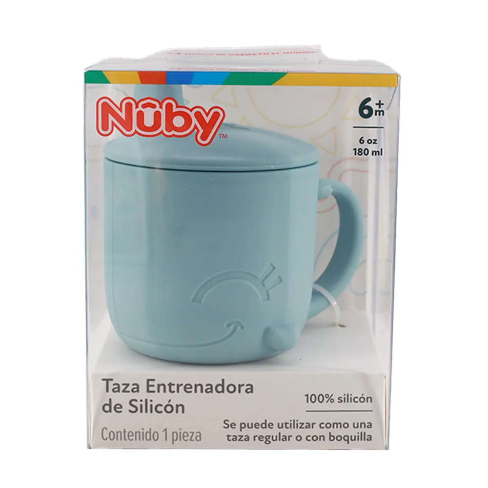 TAZA ENTRENADORA DE SILICON UNA ASA NUBY 180 MILILI