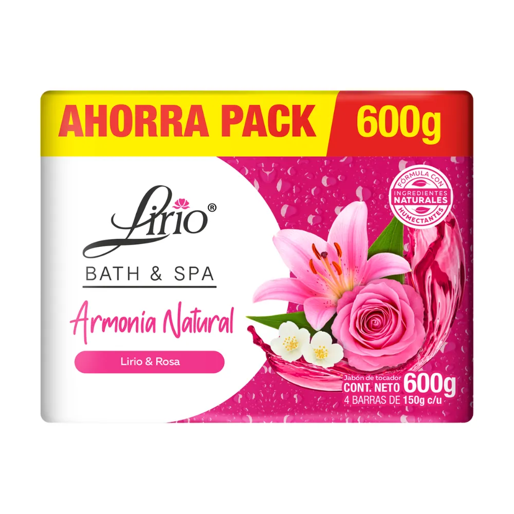 JABON 4 PACK BATH&SPA ARMONIA NATURAL LIRIO 4 PIEZA