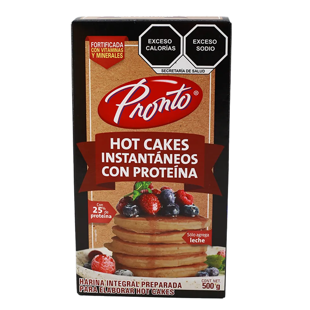 HARINA PARA HOT CAKES CON PROTEINA PRONTO 500 GRAMOS