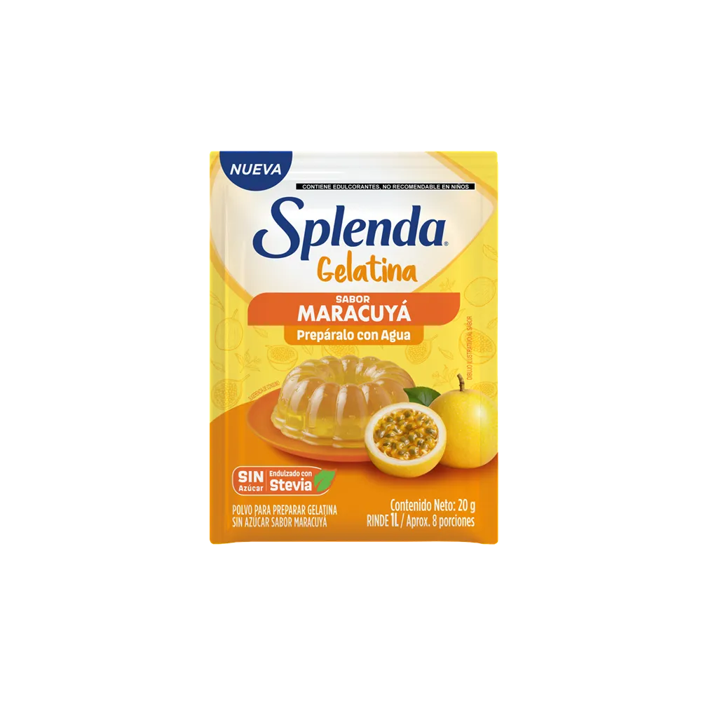 GELATINA MARACUYA SPLENDA 20 GRAMOS