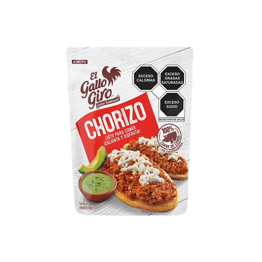 CHORIZO DE CERDO GALLO GIRO 220 GRAMOS