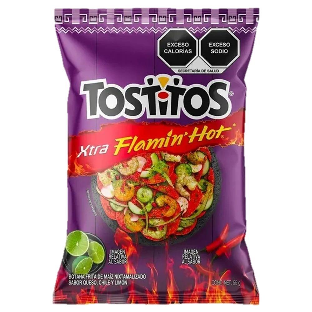 TOSTITOS FLAMIN HOT SABRITAS 49 GRAMOS