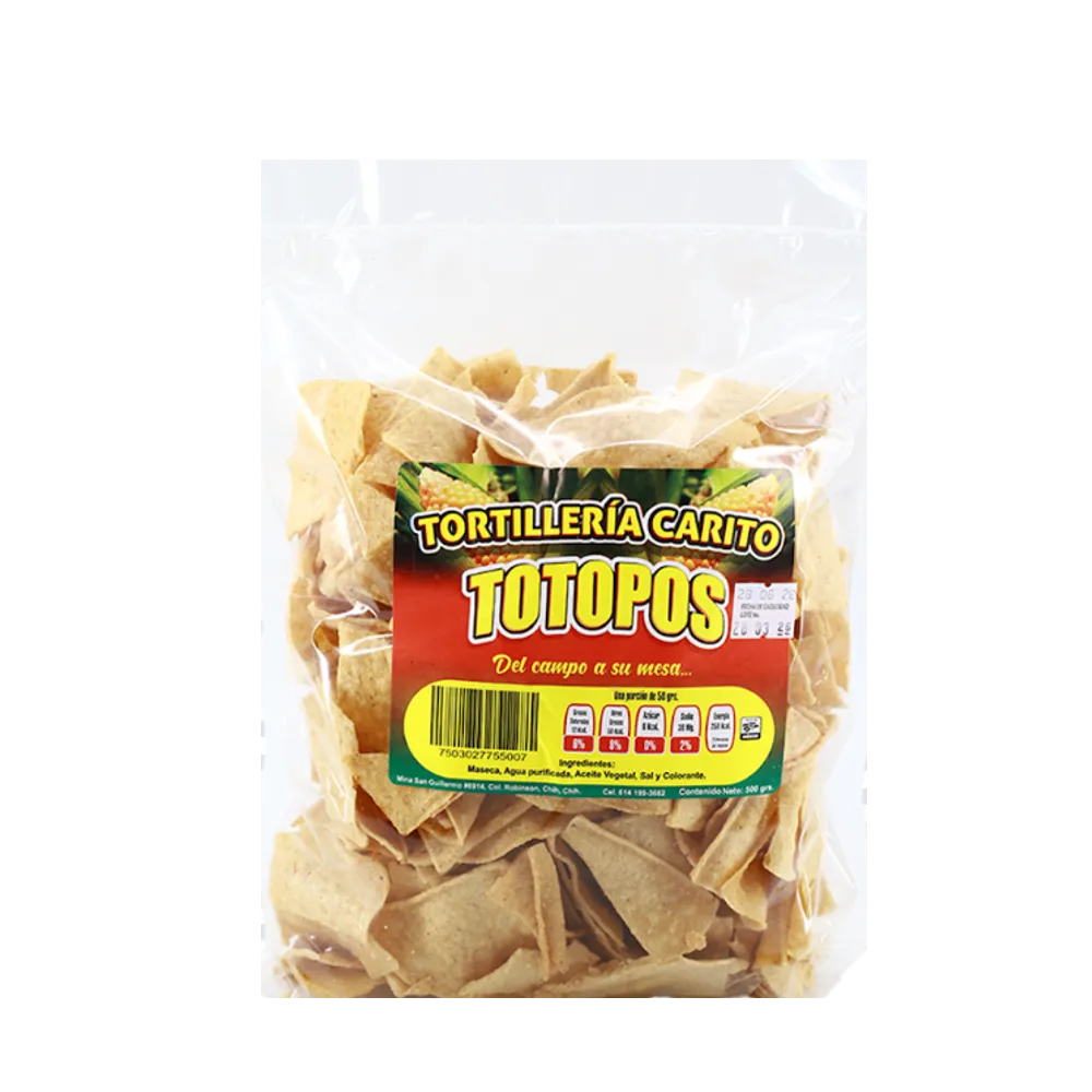 TOTOPOS NATURAL CARITO 500 GRAMOS