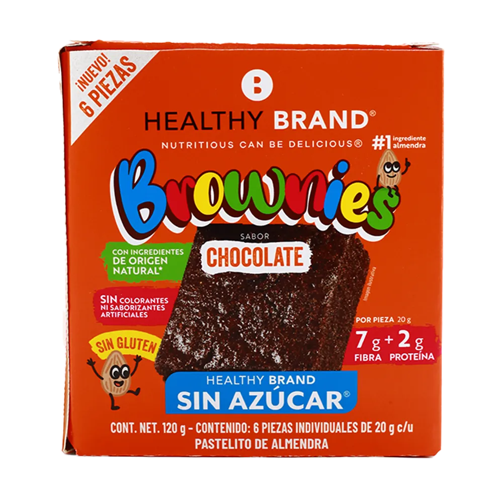 BROWNIES KIDS SABOR CHOCOLATE HEALTHY BRAND 120 GRAMOS