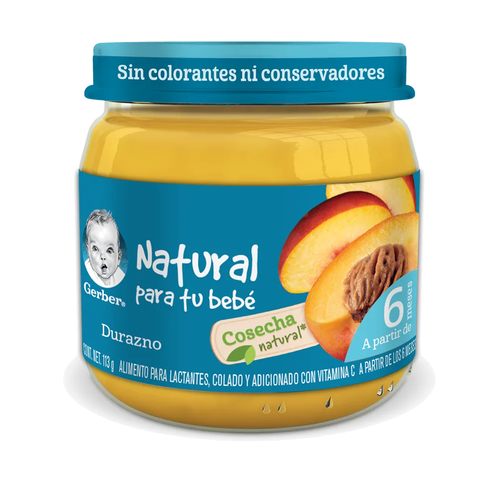 Papilla Gerber Cosecha Natural Etapa 2 Durazno 113g