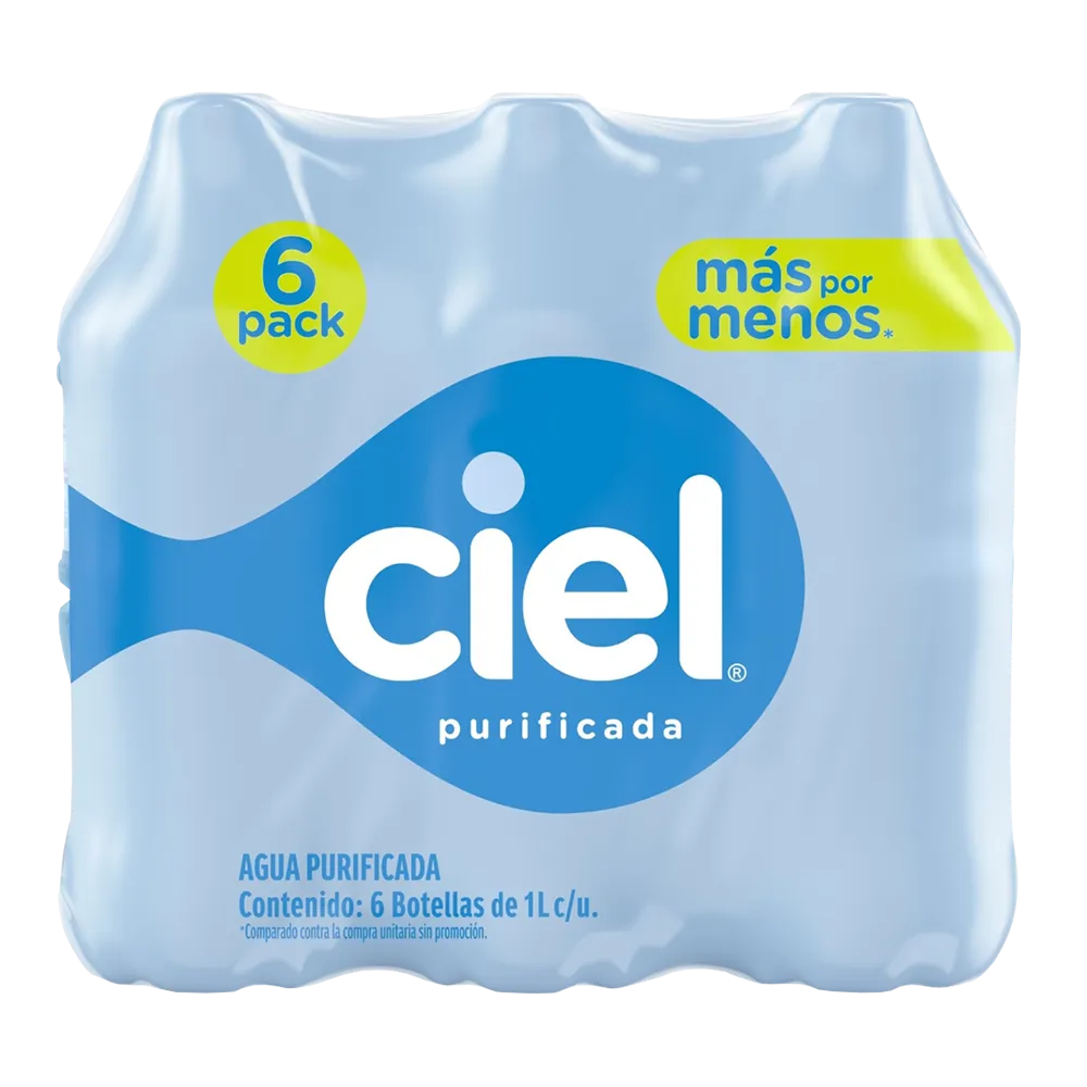 Agua Purificada 6 Pack Ciel 1 Lt