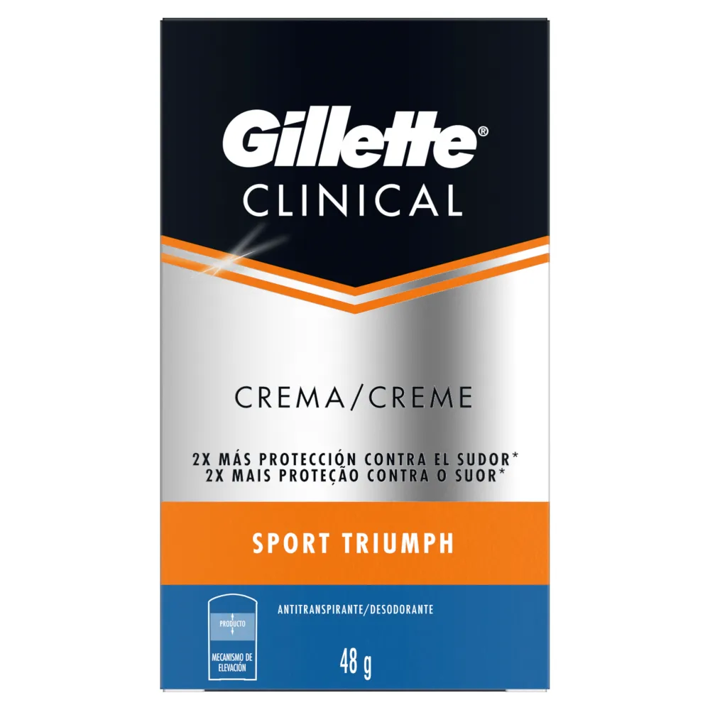 ANTITRANSPIRANTE CLINICAL SPORT TRIUMPH GILLETTE 48 GRAMOS