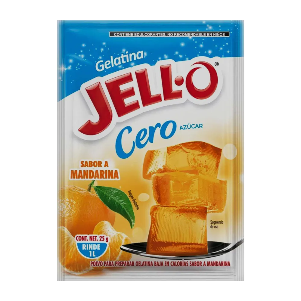 Gelatina Baja En Calorias Mandarina Jell-O 25 Gr