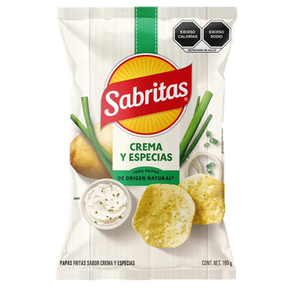 Papas Crema Y Especias Sabritas 160 g