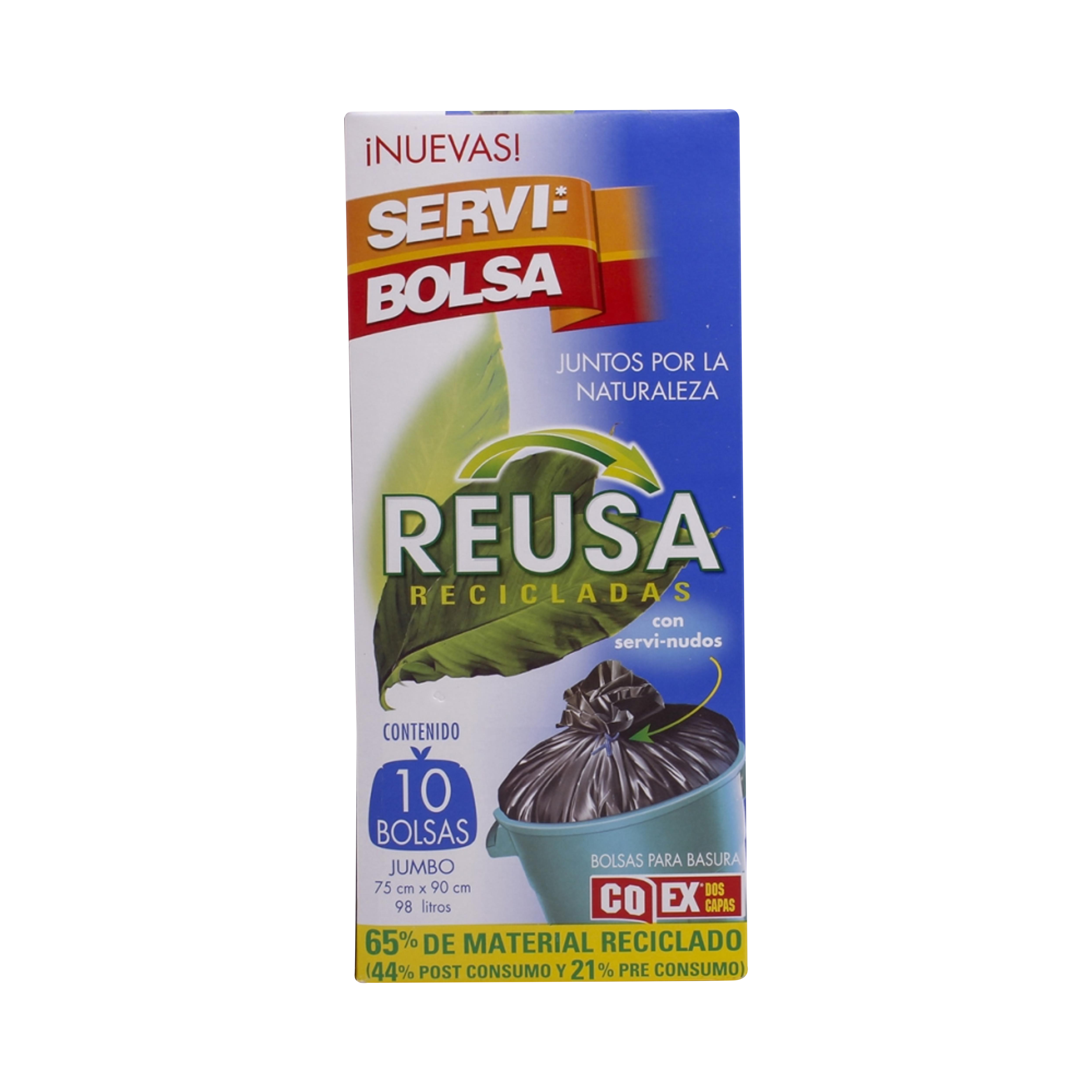 Bolsa Para Basura J 75X90 Reciclada Servi-Bolsa 10 Pza