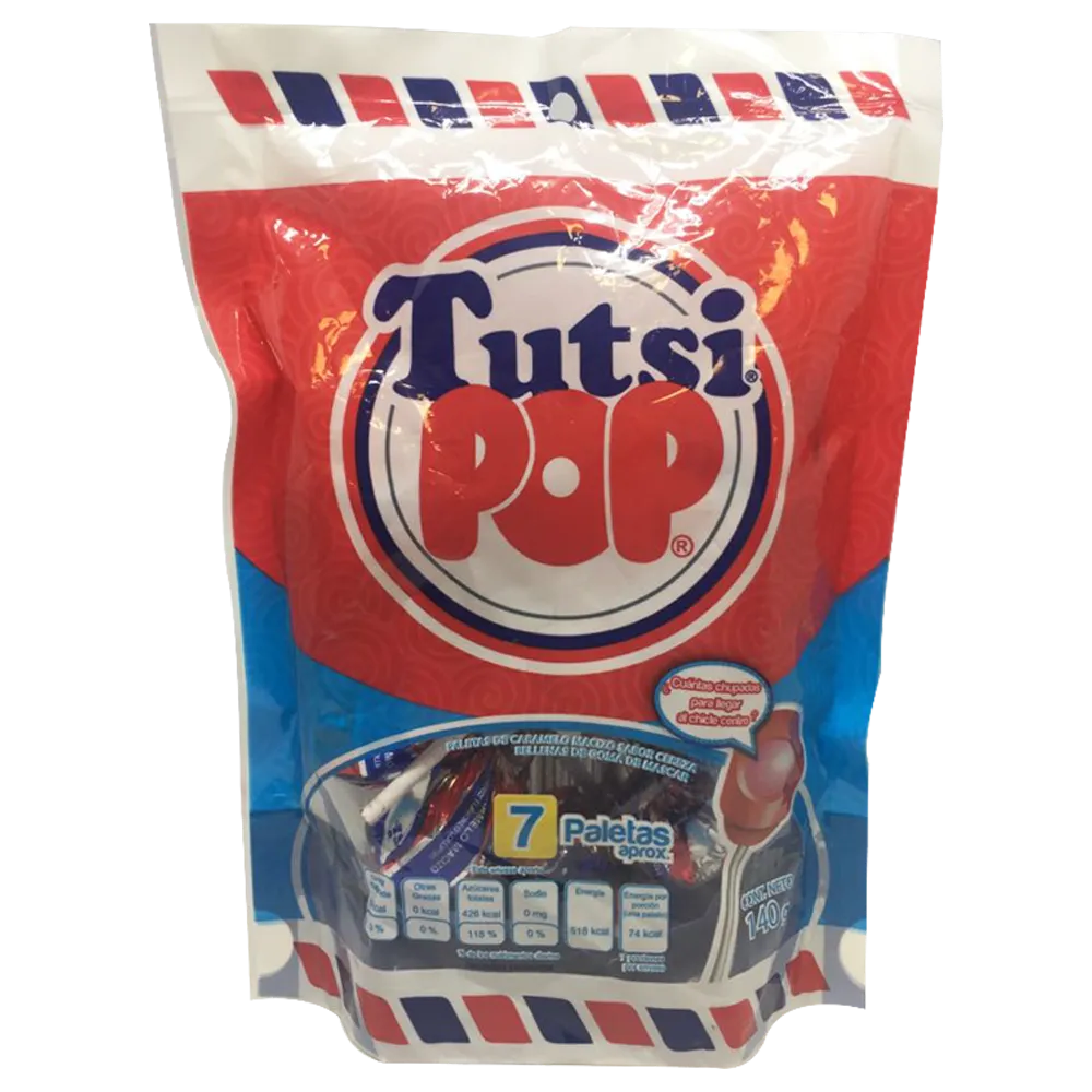 Bolsa Paletas Cereza Tutsi Pop 140 g