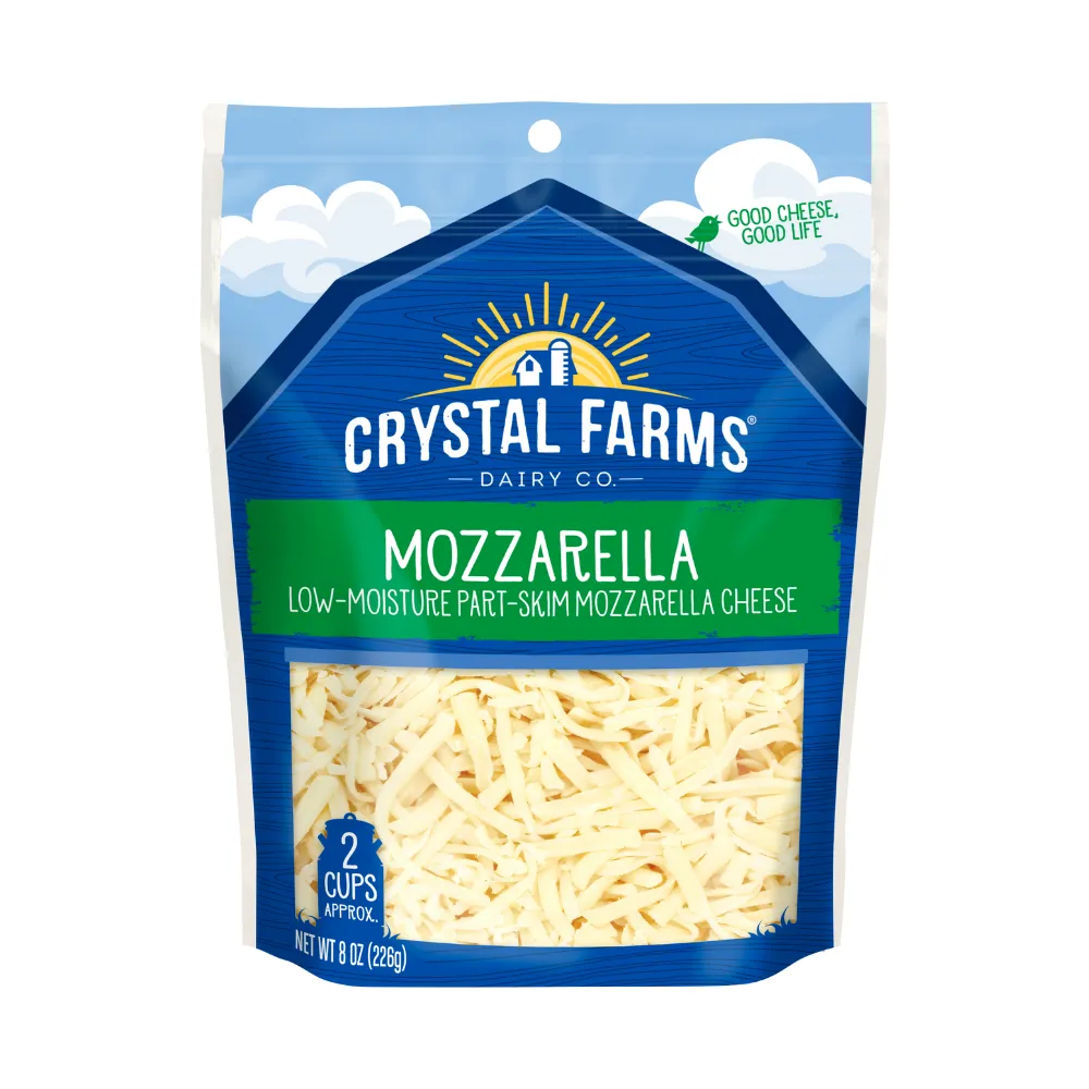Queso Mozzarella Rallado Crystal Farms 227 g