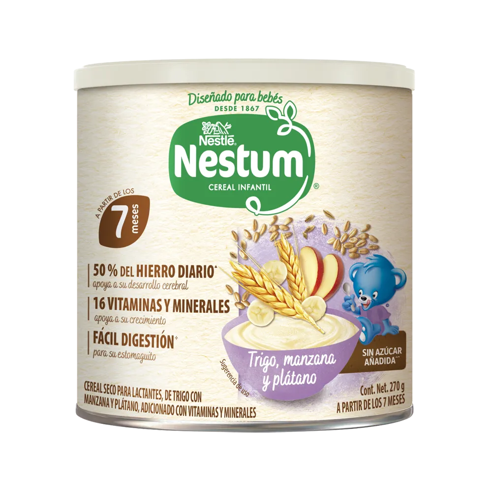Cereal Infantil Nestum Etapa 2 Trigo con Manzana y Platano   270 Gr
