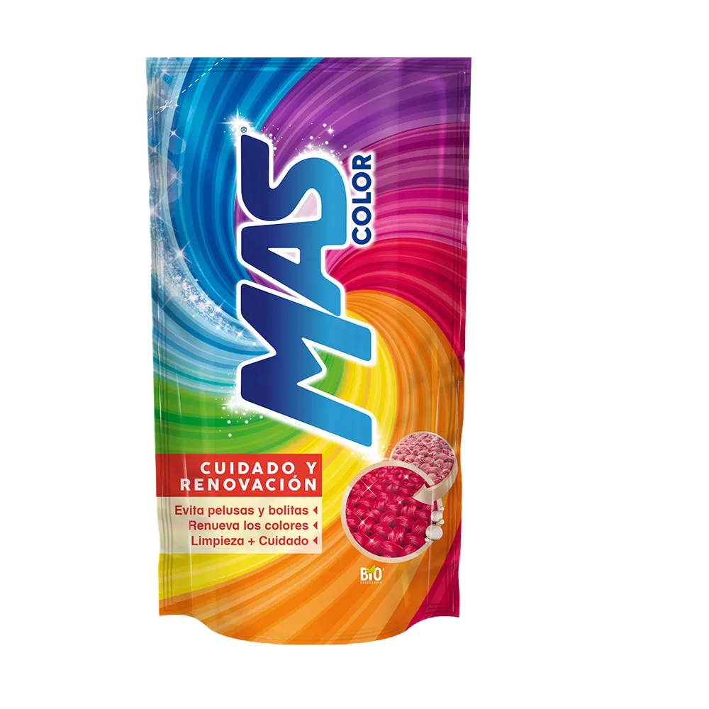 Detergente Liquido Mas Color 830 ml