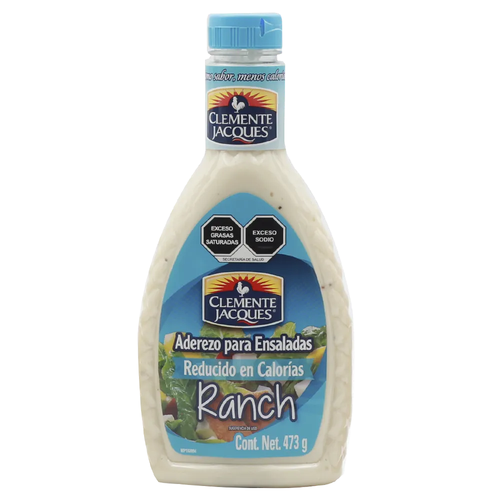 Aderezo Para Ensalada Light Ranch Clemente Jaques 473 Gr