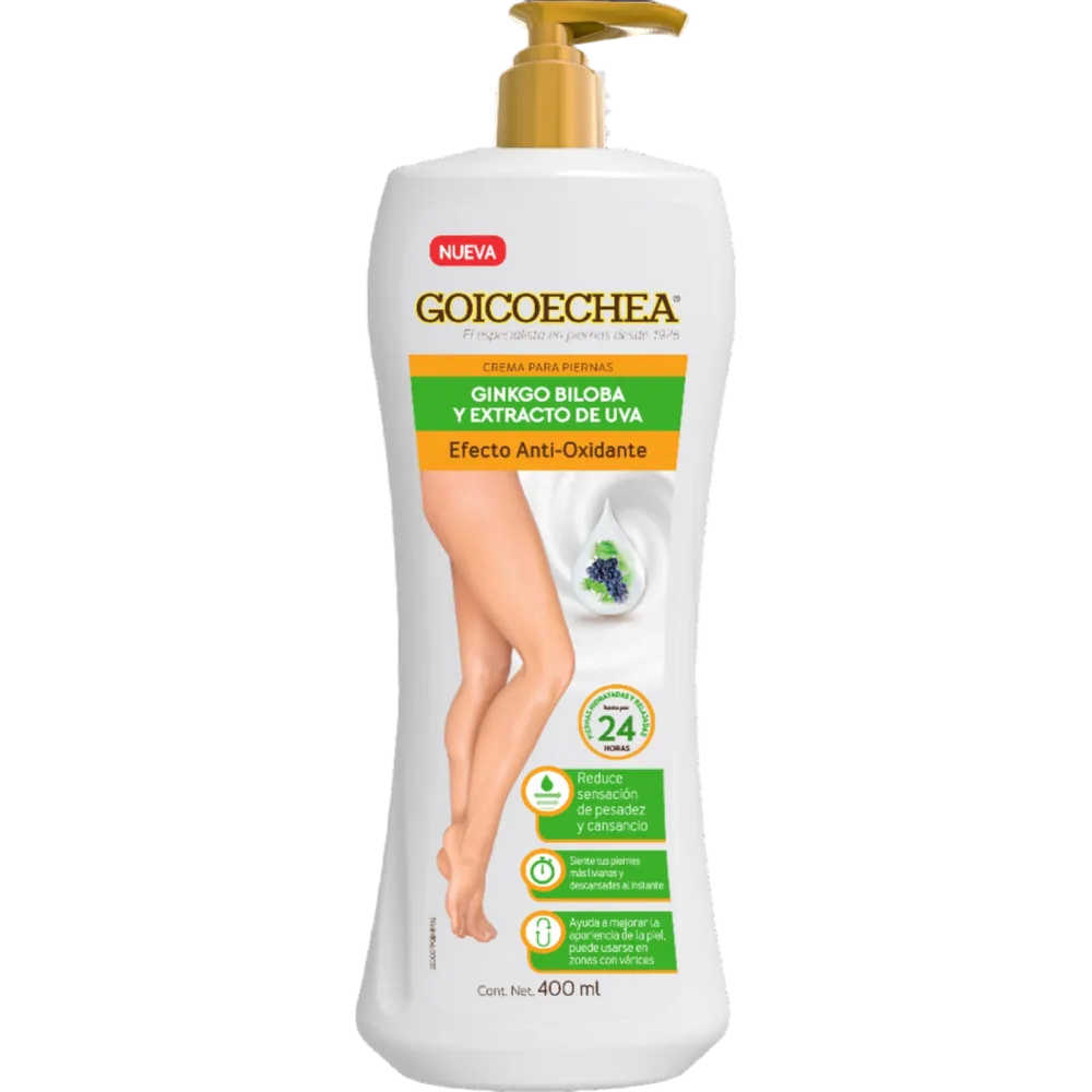 Goicoechea Crema Efecto Antioxidante ginkgo Biloba y Extracto de Uva   400 Ml