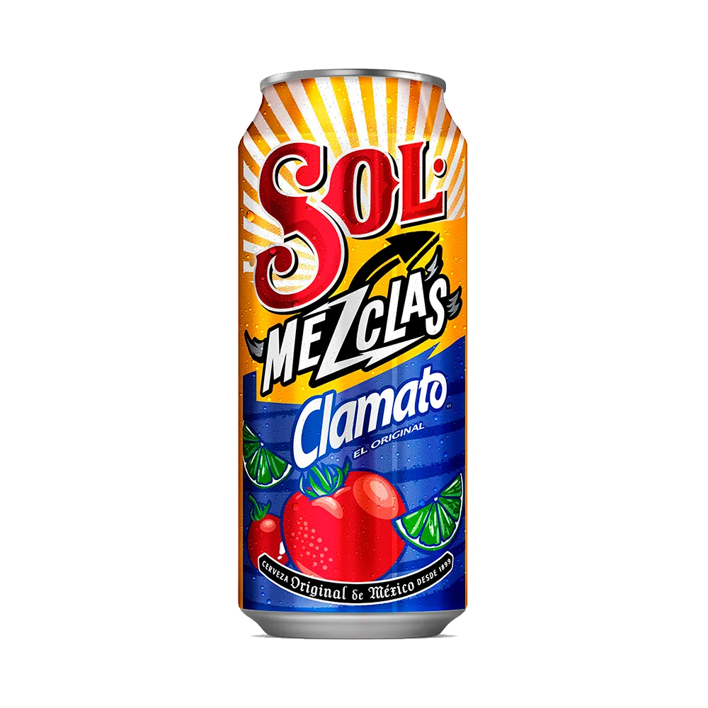 Cerveza Lata Clamato Sol 473 Ml