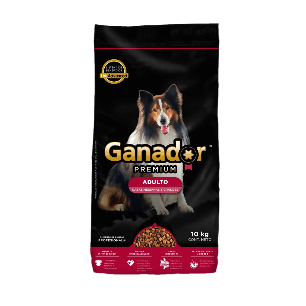 Alimento Seco Para Perro Adulto Ganador Premium 10 Kg