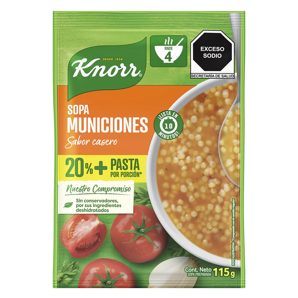 Sopa de Municiones en bolsa Knorr 115 g