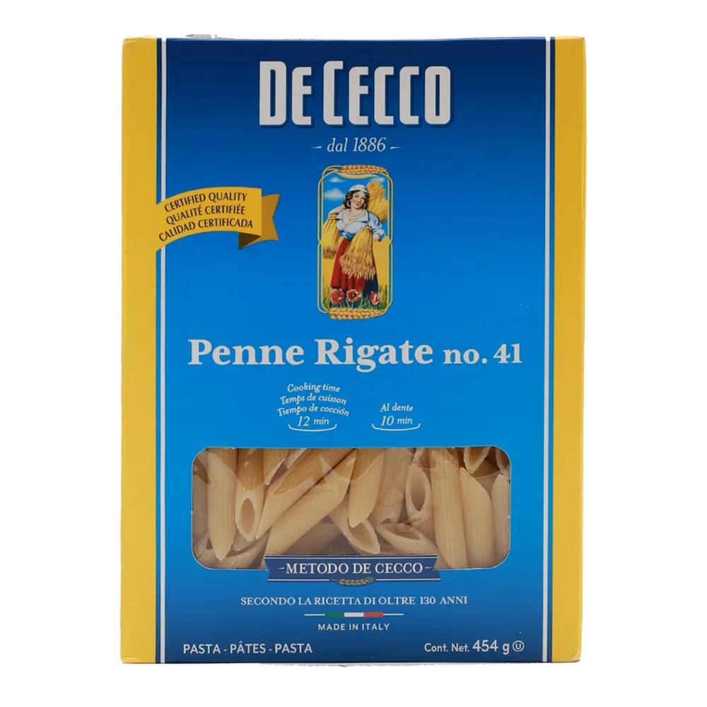 Pasta Para Sopa Penne Rigate De Cecco 454 Gr