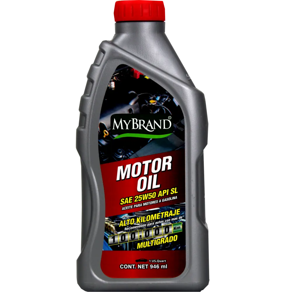 Aceite Multigrado Alto Kilometraje 25W 50 Sl Mybrand 946 Ml