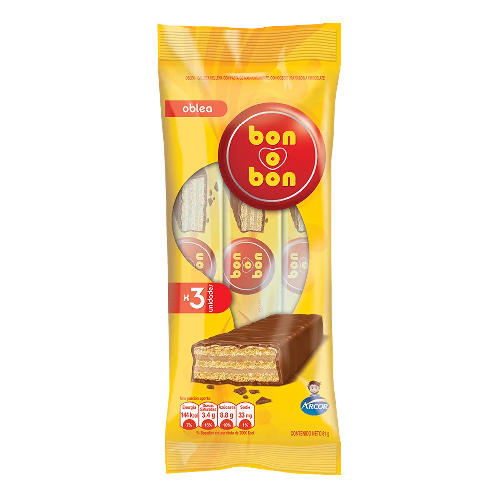 Bolsa Galleta Rellena Con Chocolate Bon O Bon 81 g
