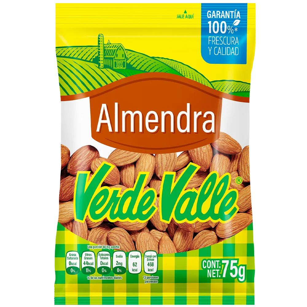 Almendra Entera Verde Valle 75 Gr