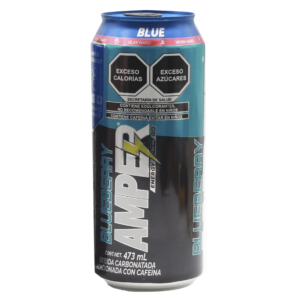 Bebida Energetica Blueberry Amper 473 Ml