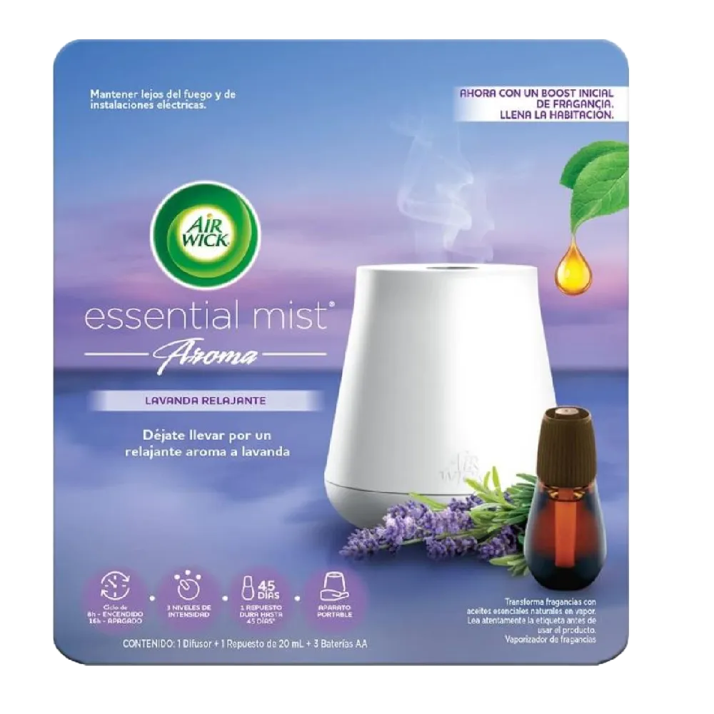 Vaporizador De Aceite + Repuesto 20 Ml Lavanda Airwick 1 Paquete