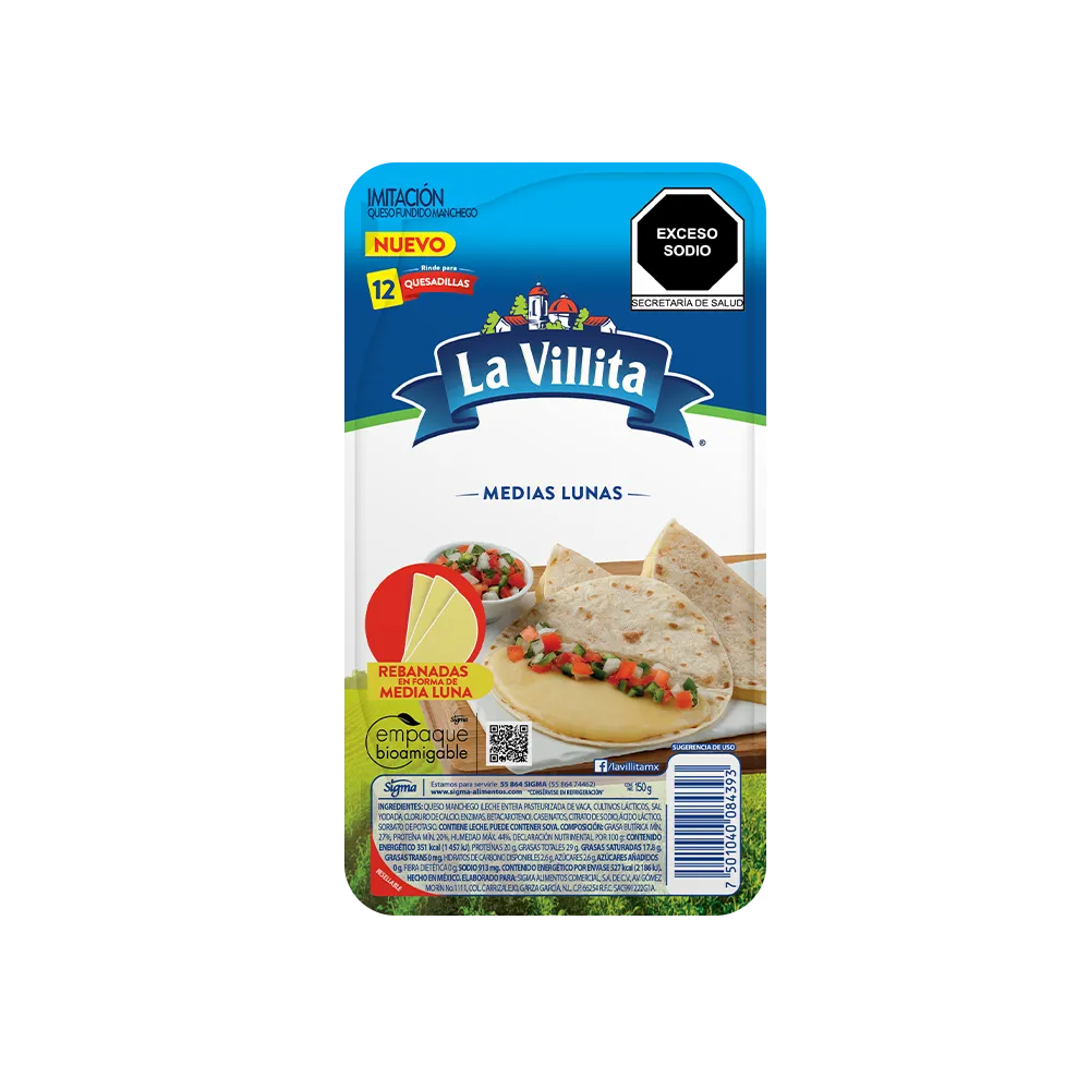 Queso Manchego Medias Lunas La Villita 150 g