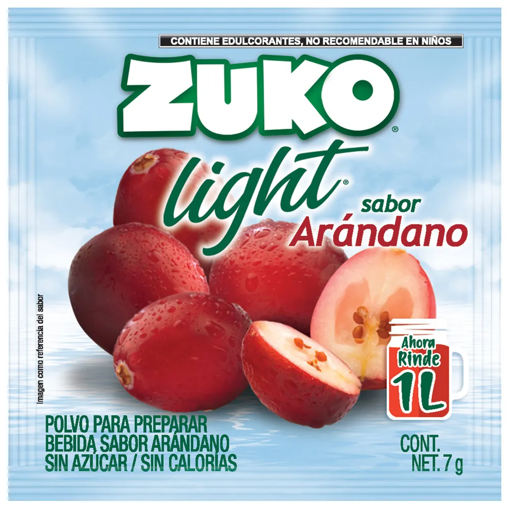Bebida Light En Polvo Arandano Zuko 7 g