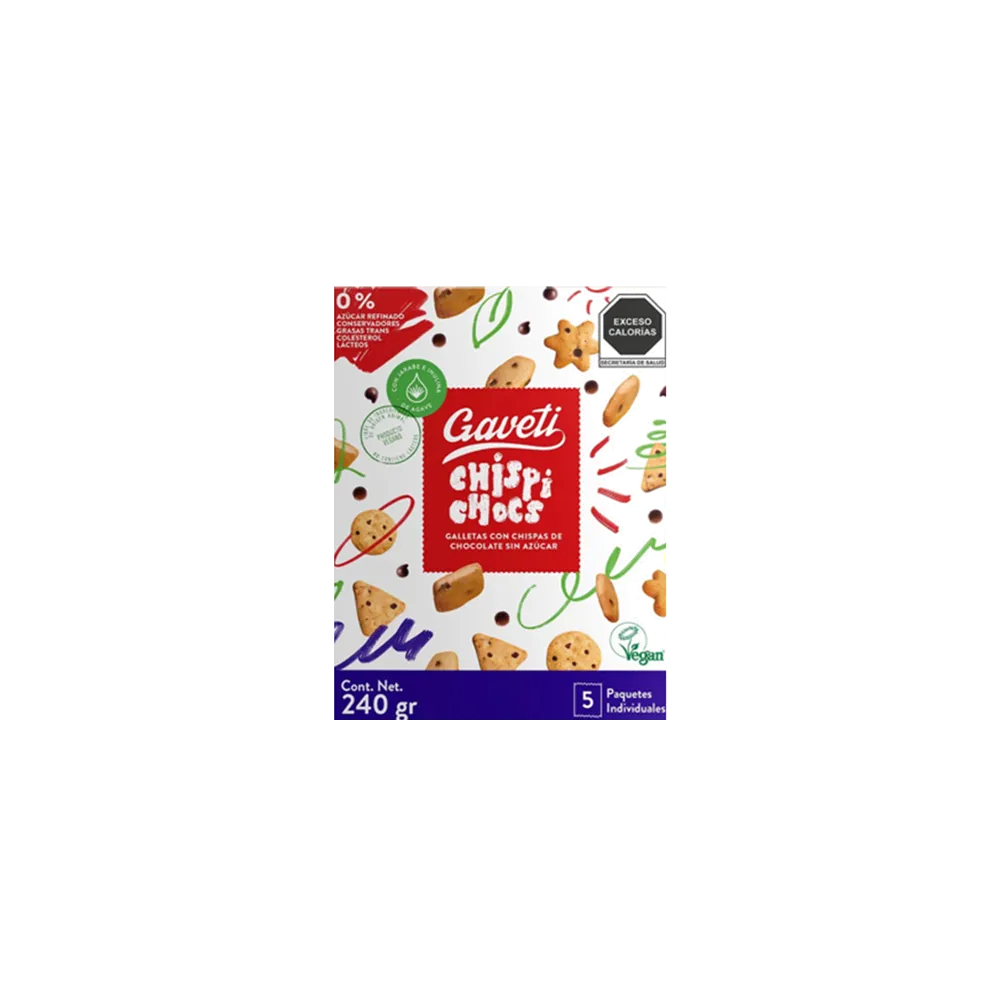 GALLETAS CHISPI CHOCS GAVETI 240 GRAMOS