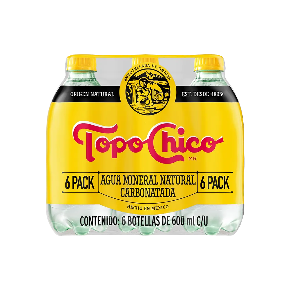 Agua Mineral 6 Pack Topo Chico 600Ml