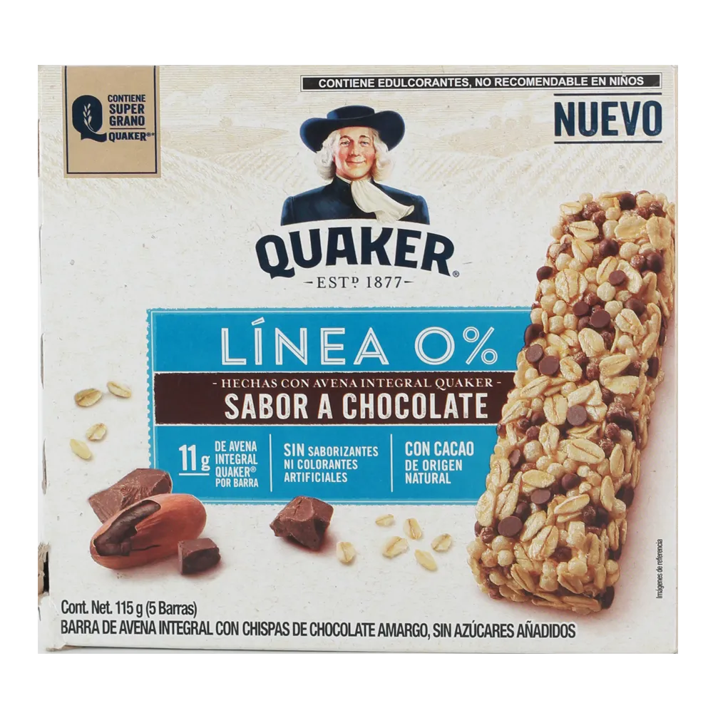 Barra De Cereal Chocolate 0% Quaker 115 g