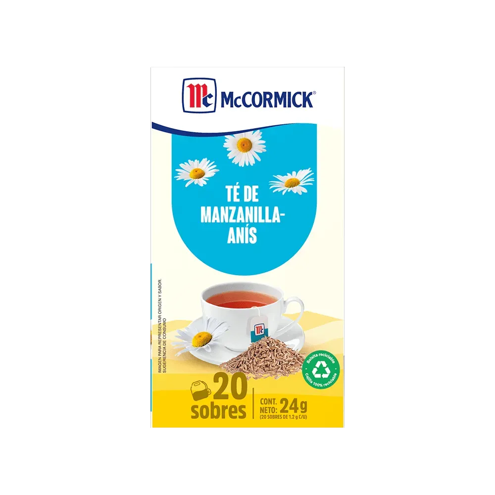 Té McCormick manzanilla y anís 20 sobres