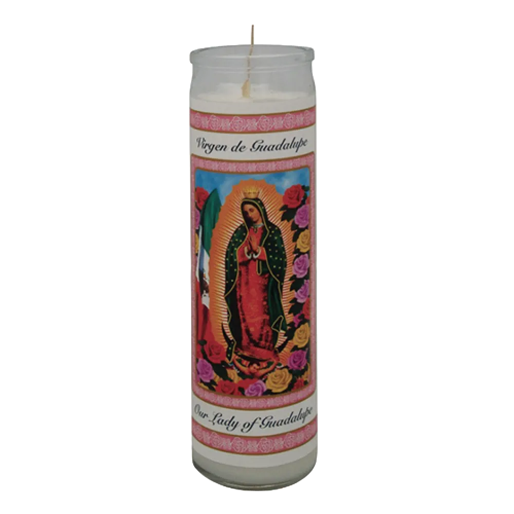 Veladora Vaso 395 Con Virgen De Guadalupe Ilumex 1 Pza