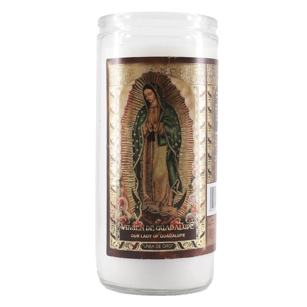 Veladora De 14 Dias Virgen De Guadalupe Aroma A Rosas Misticas 1 Pza