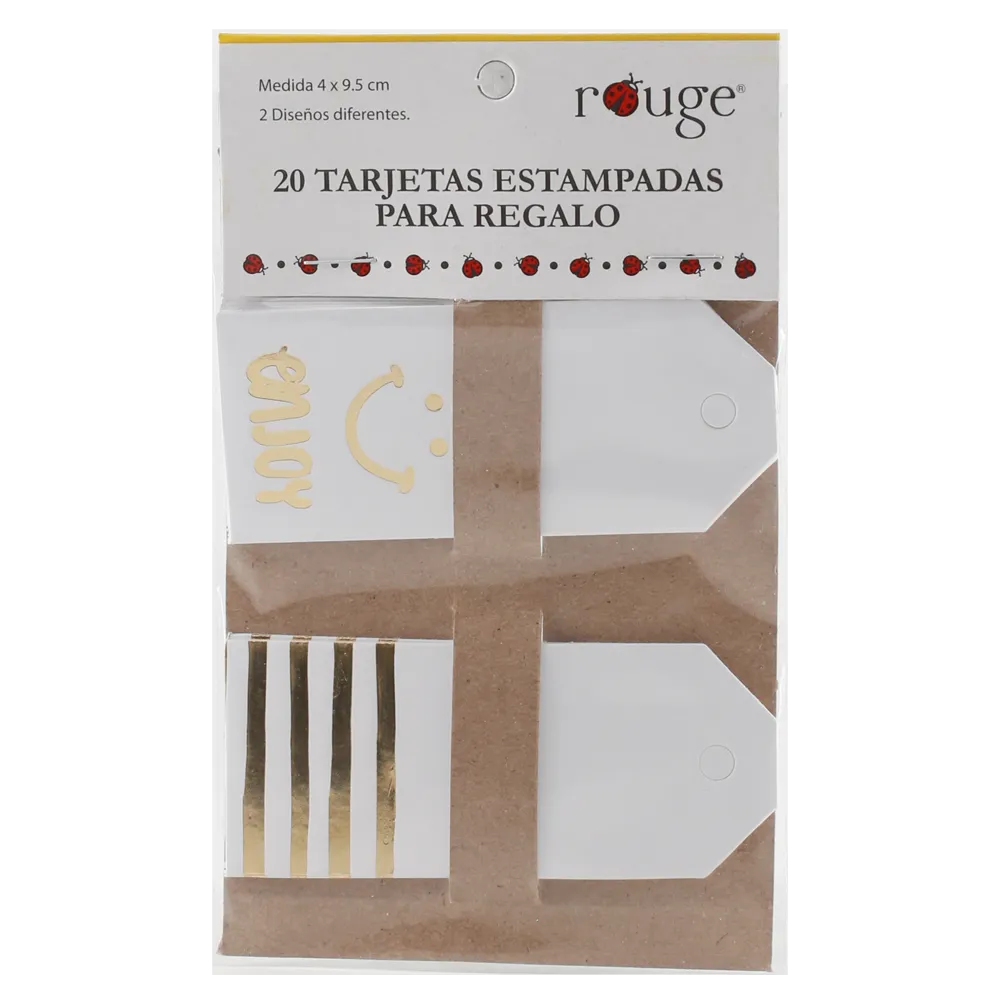 TAG ESTAMPADO C/20 PIEZAS ROUGE 1 PIEZA