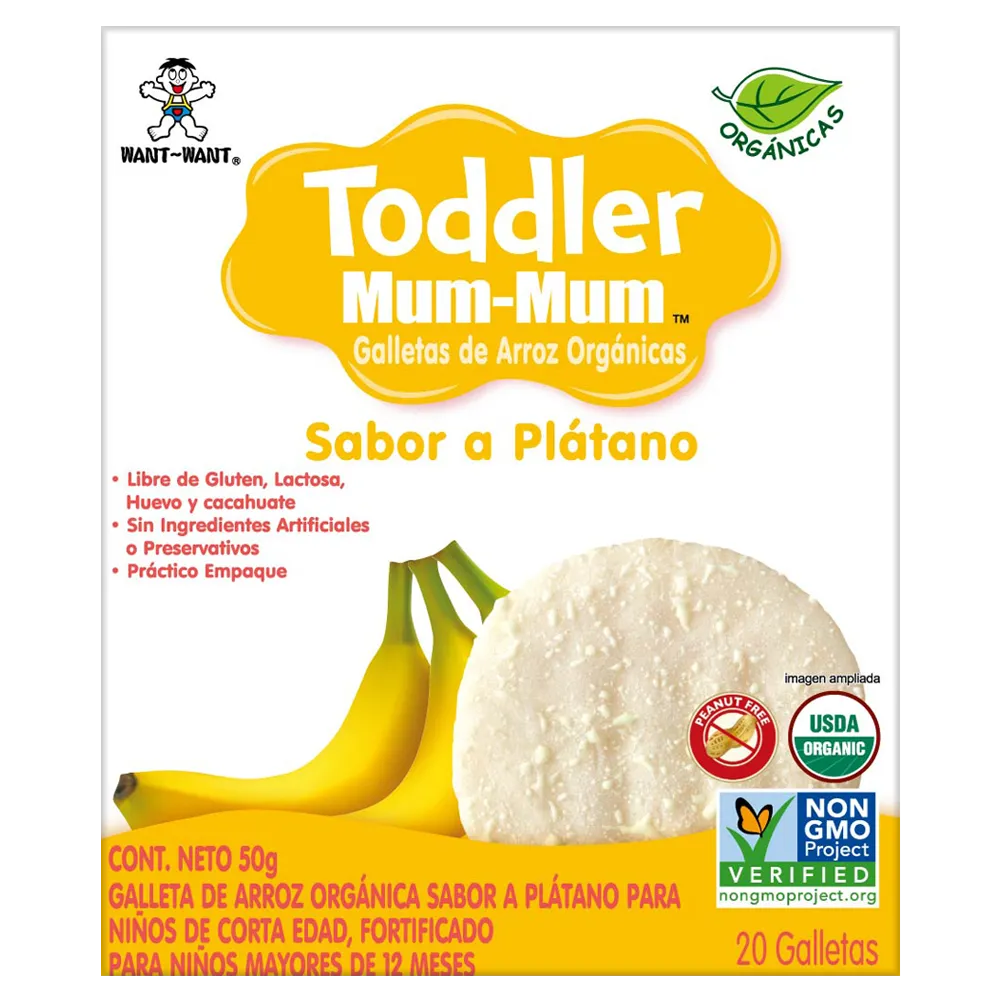 Galletas De Arroz Banana Toddler Mum Mum 20 Pza