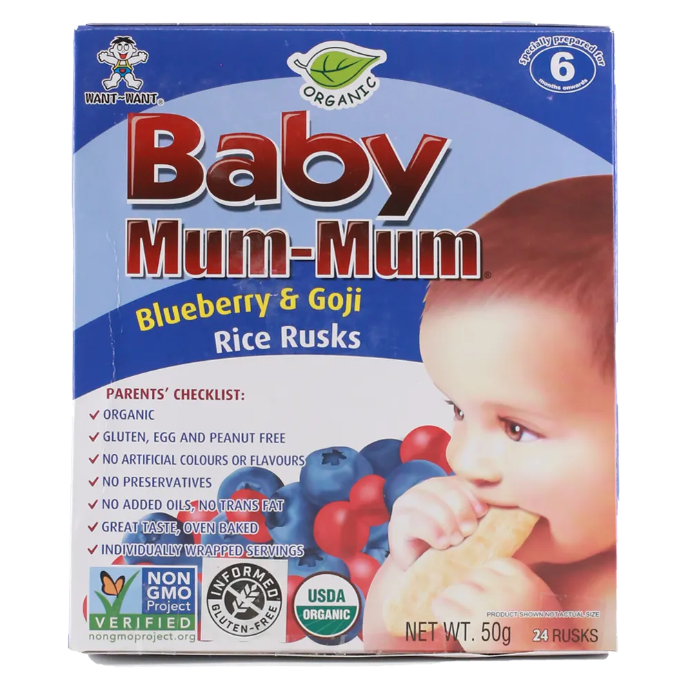 Galletas De Arroz Arandano Goji Baby Mum Mum 24 Pza
