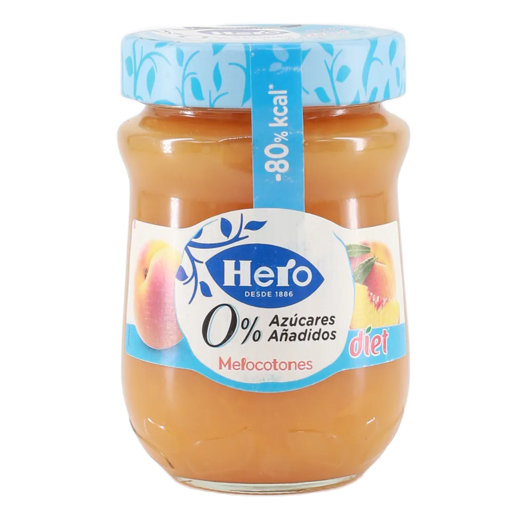 Mermelada Sin Azucar de Melocotones Hero 280 g