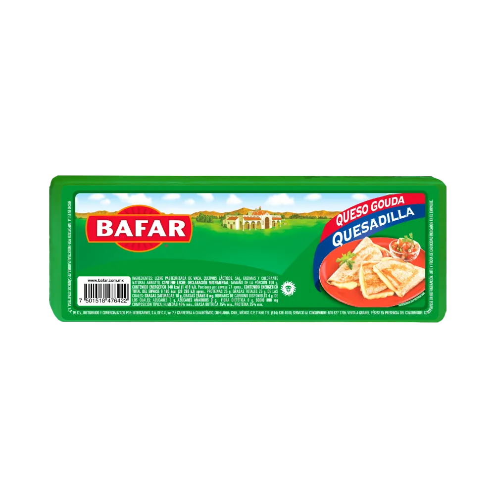 Queso Gouda Quesadilla Bafar 1 Kg