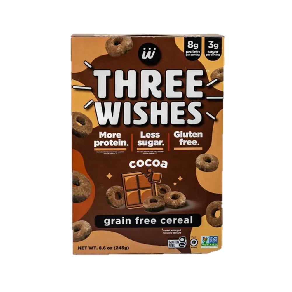 CEREAL GRAIN FREE COCOA THREE WISHES 8.6 ONZAS