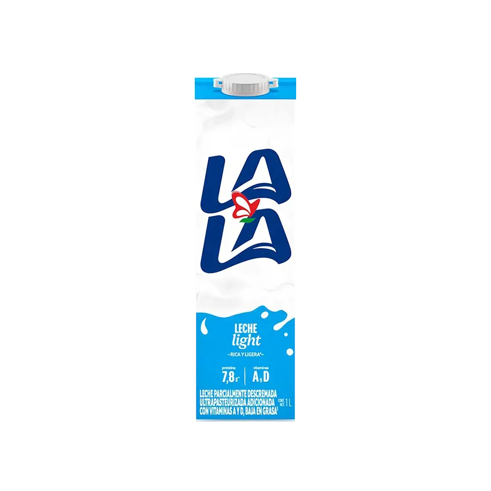 Leche Uht Light Baja En Grasa Lala 1 Lt