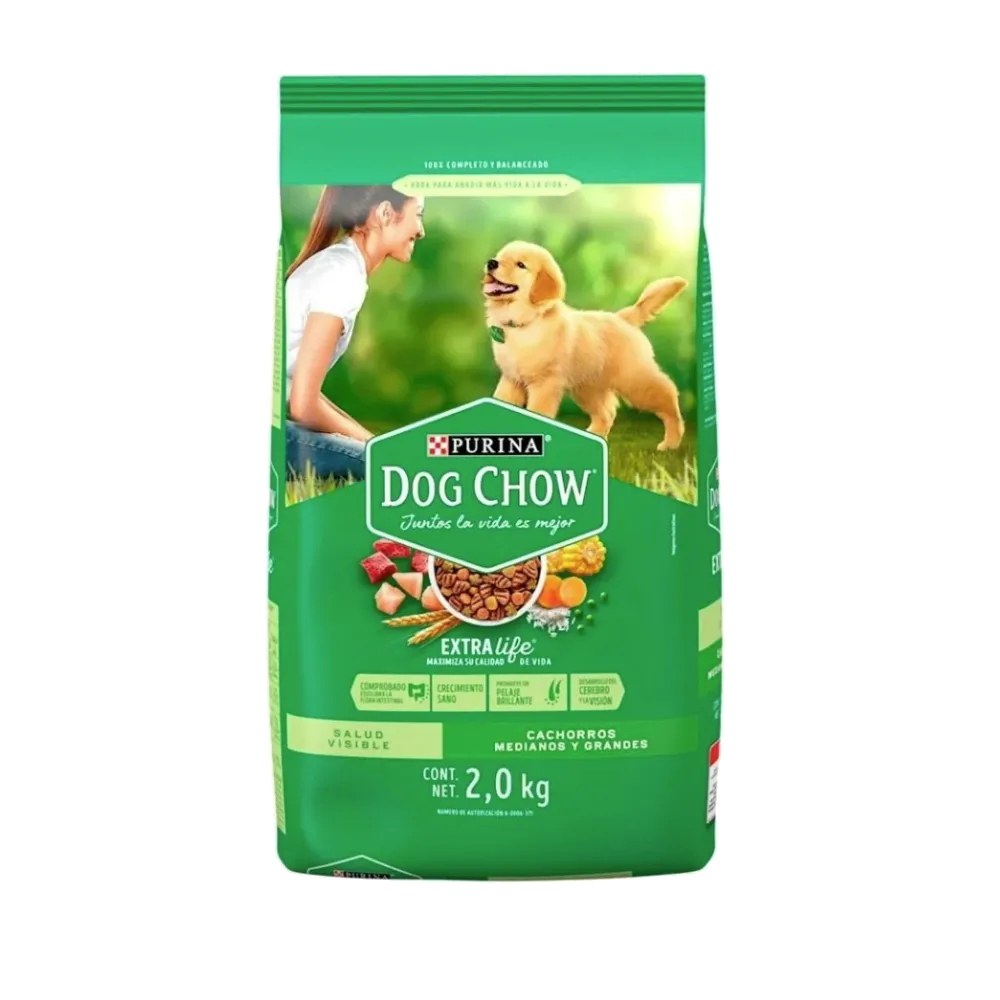 Dog Chow Extra Life Cachorros Razas Medianas y pequeñas Cachorro Dog Chow 2 Kg