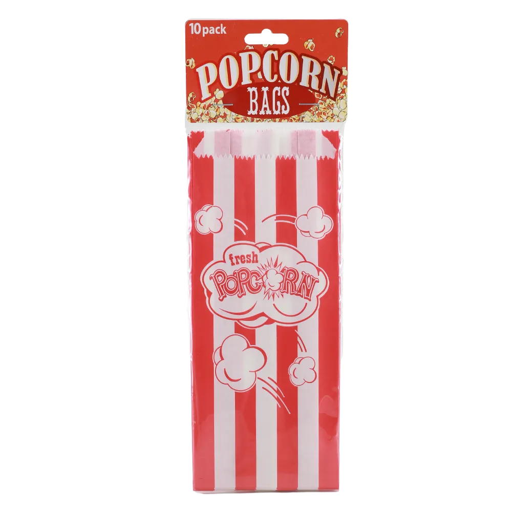 Bolsas Para Palomitas 10Pack Rojo/Blanco Generic 1 Pza