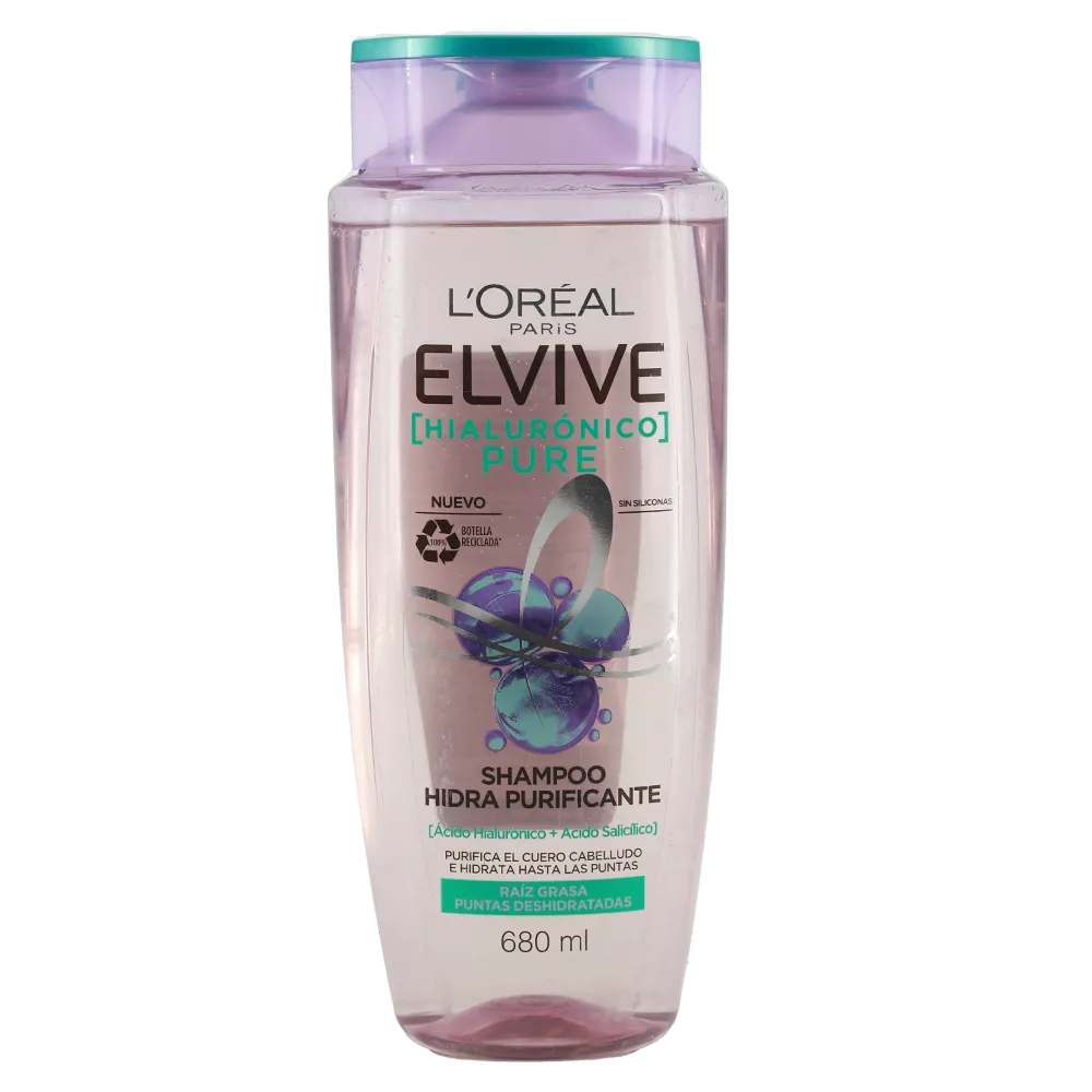 Shampoo Hialuronico Pure Elvive 680 Ml
