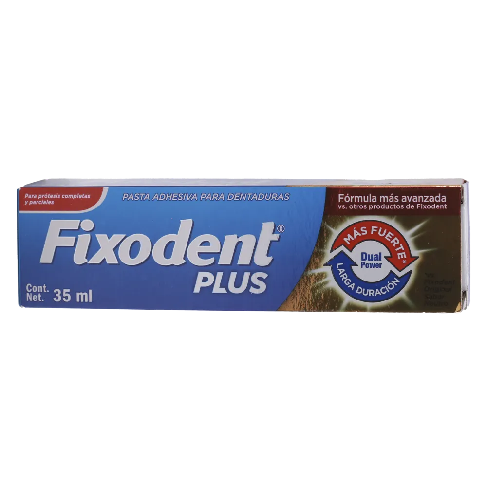 Pasta Adhesiva Para Dentaduras Plus Fixodent 35 Ml